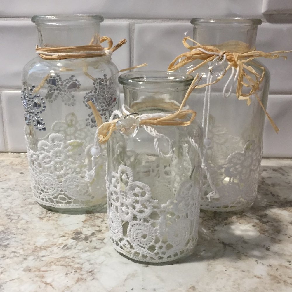 Decorative Farmhouse Jars - Set of 3